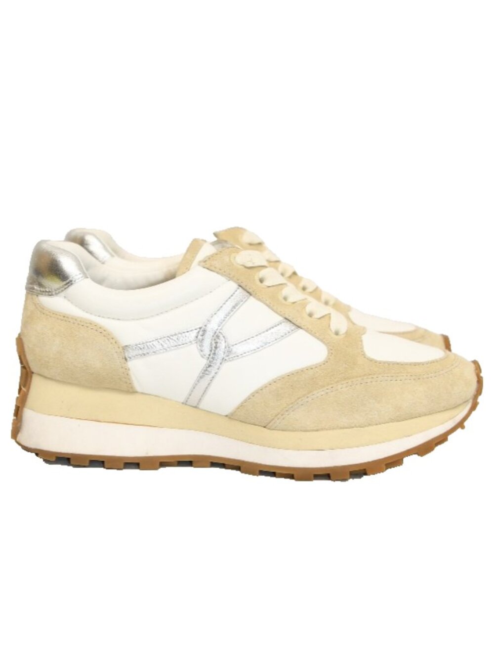 $350 VERONICA BEARD VALENTINA MIXED LEATHER RETRO SNEAKERS COMFORT 8 (DD20)